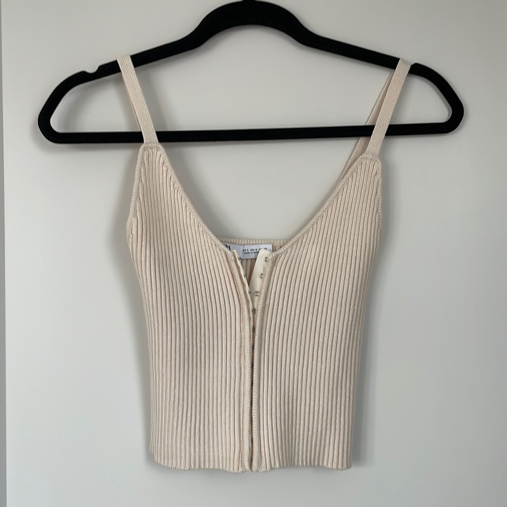 ZARA Corset Cream Top